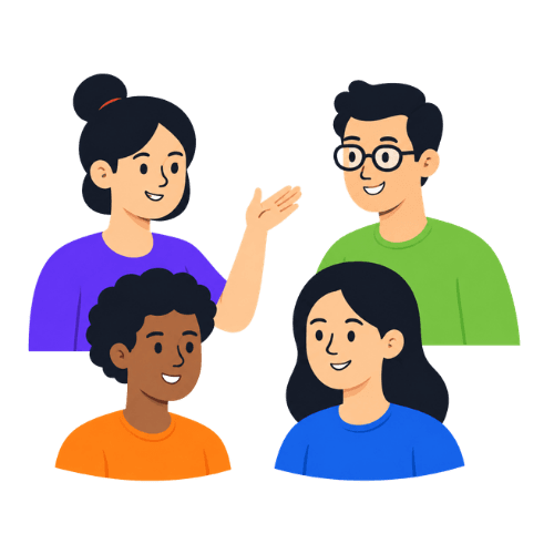 Grupo diverso de colaboradores